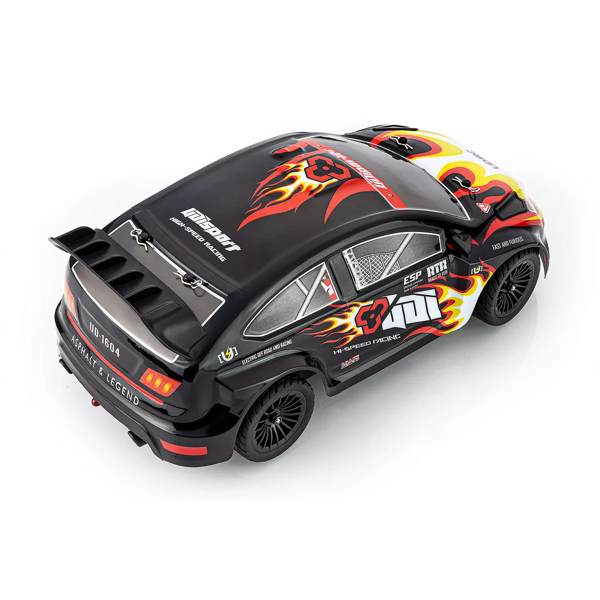 UDI Rally RC Drift Car Electric 4WD 1/16 Scale RTR (Black) - Image 2