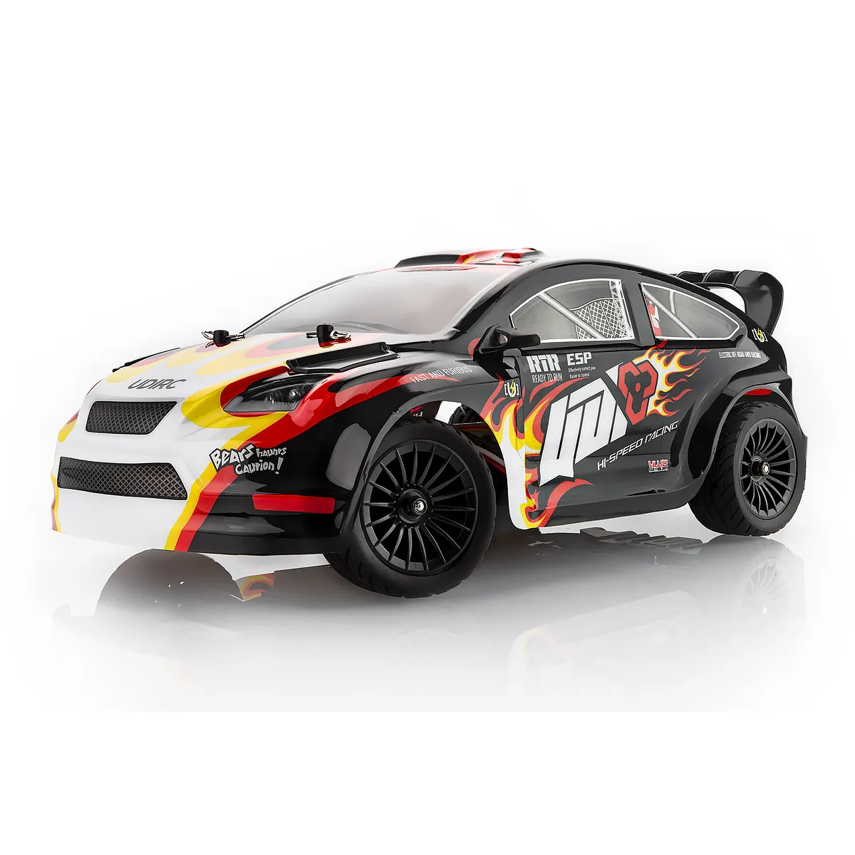 UDI Rally RC Drift Car Electric 4WD 1/16 Scale RTR (Black) - Image 3