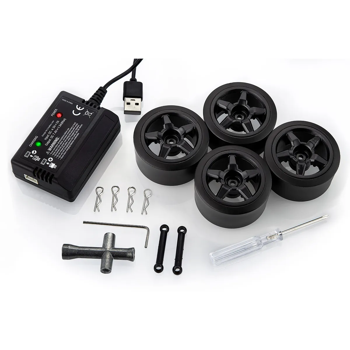 UDI Rally RC Drift Car Electric 4WD 1/16 Scale RTR (Black) - Image 9