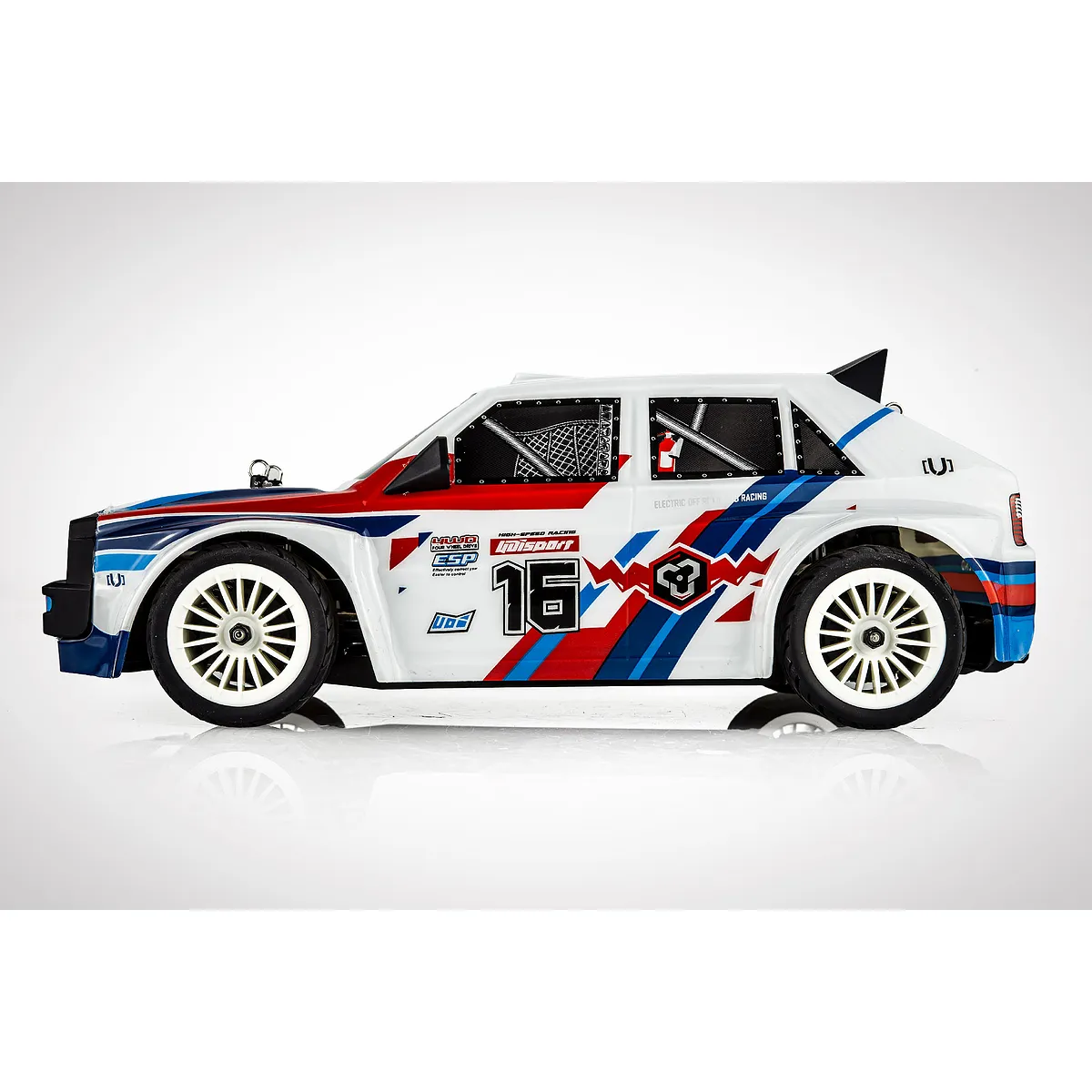 UDI Rally RC Drift Car Electric 4WD 1/16 Scale RTR (White) - Image 5