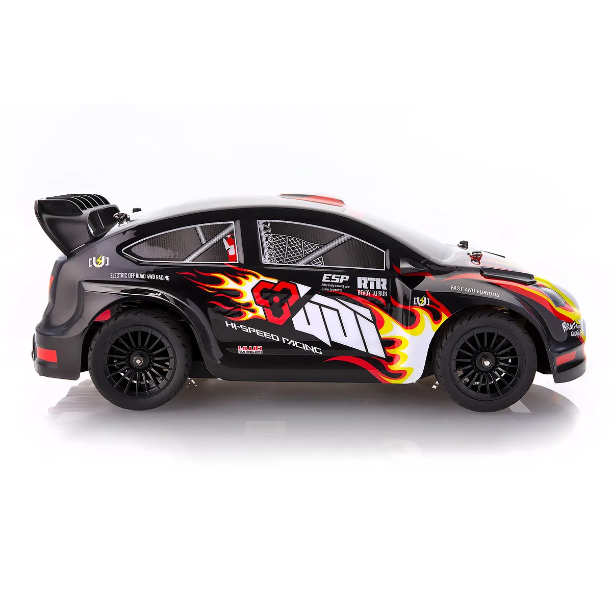 UDI Rally RC Drift Car Electric Brushless 4WD 1/16 Scale RTR (Black) - Image 4