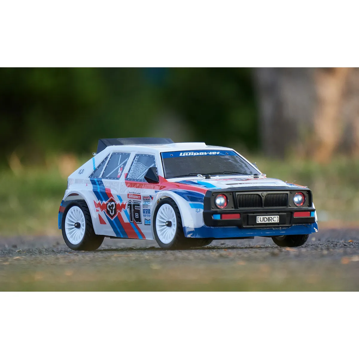 UDI Rally RC Drift Car Electric Brushless 4WD 1/16 Scale RTR - White - Image 8