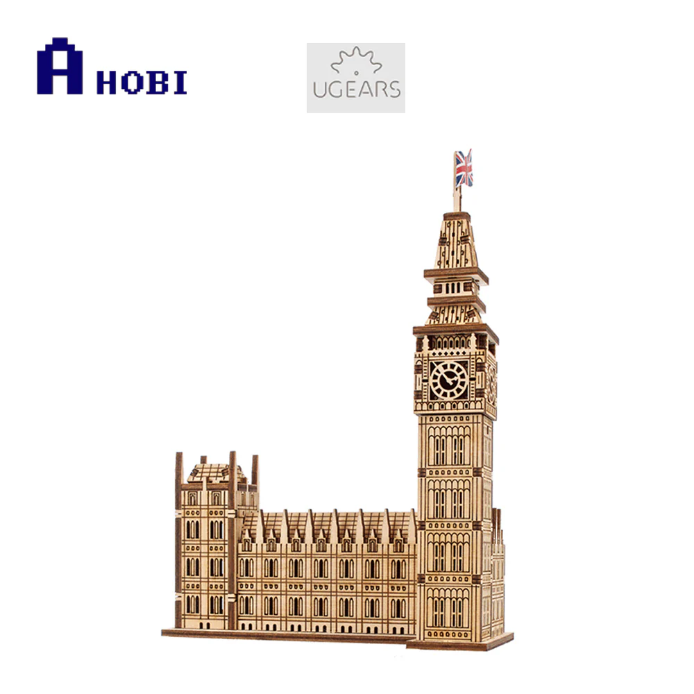 Ugears Big Ben Wooden 3D Puzzle Mini Model Kit - Image 3