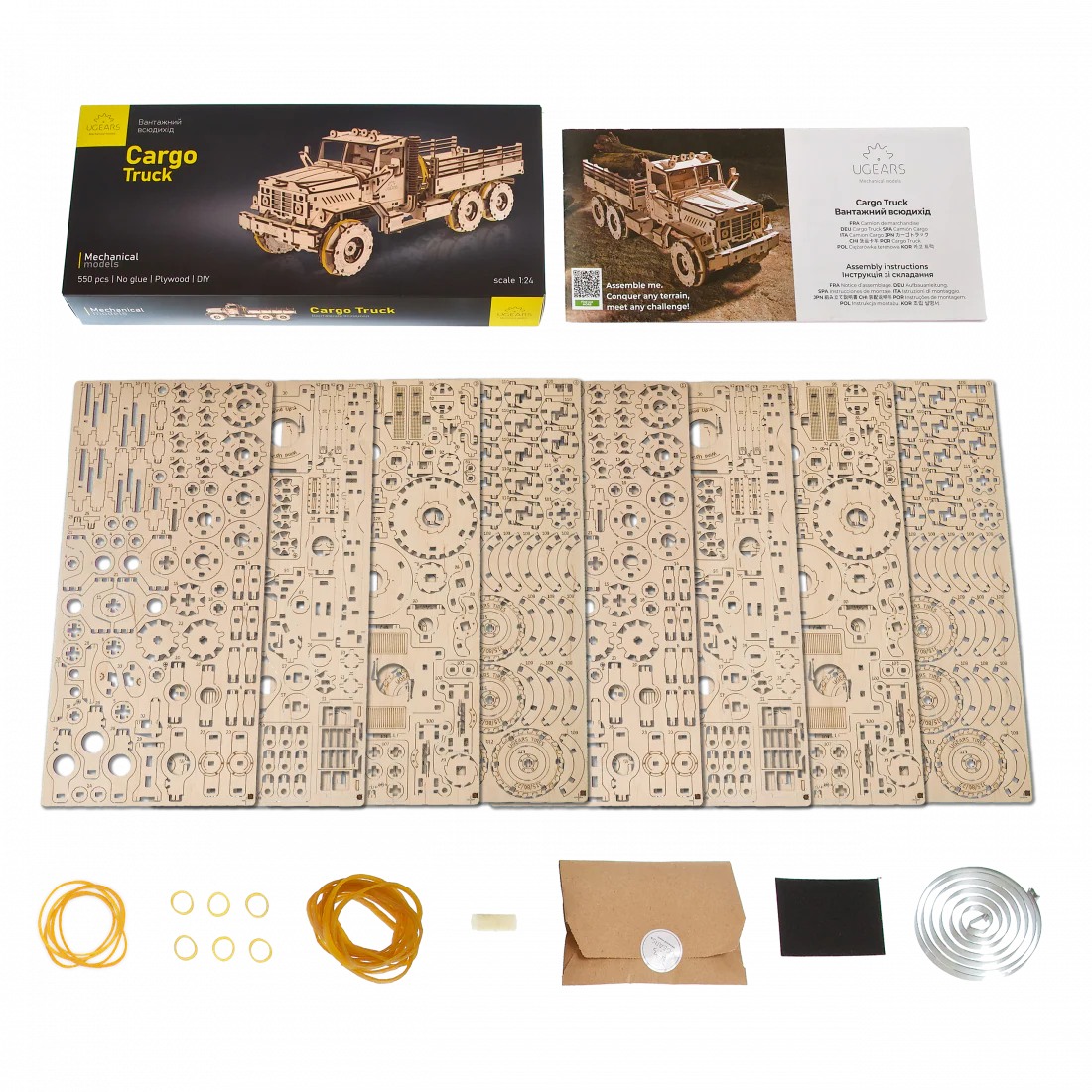Ugears Cargo Truck Wooden Mechanical 3D Model Kit - Image 5