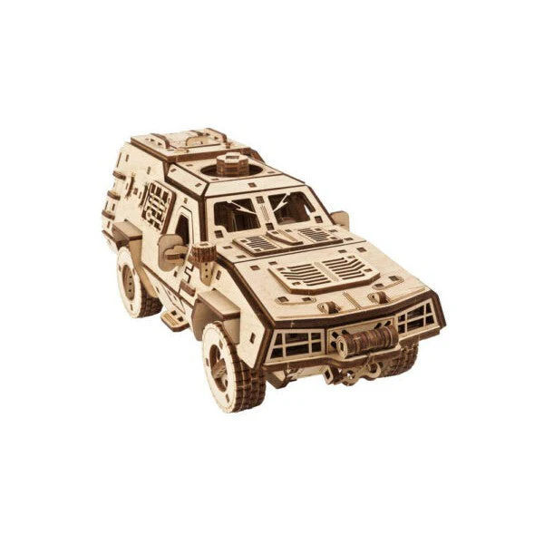 Ugears Dozor-B Combat Vehicle Mechanical 3D Wooden Puzzle Model Kit - Image 6