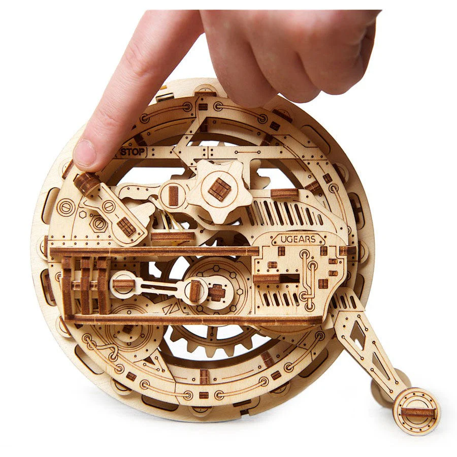 Ugears Fidgets Gearsmas Models with Snowflake Moon Snowman & Bell - Image 4