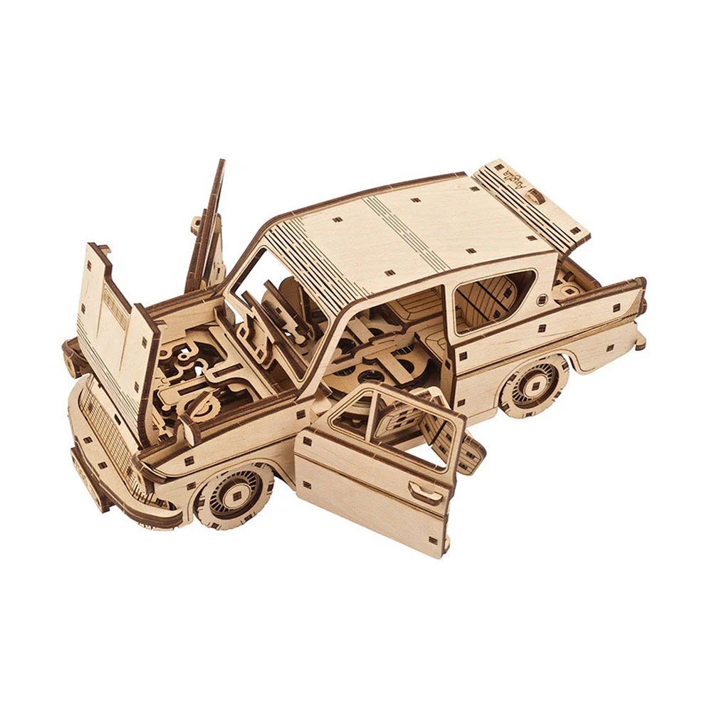 UGears Harry Potter Flying Ford Anglia Wooden Mechanical Model Kit - Image 2