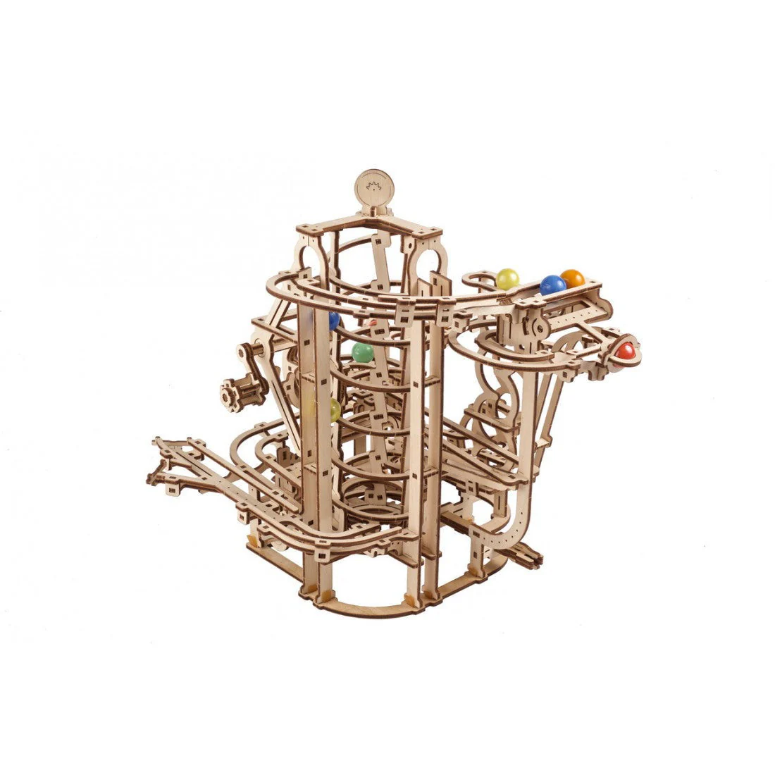 Ugears Marble Run Spiral Hoist Mechanical Wooden Puzzle Model Kit - Image 6