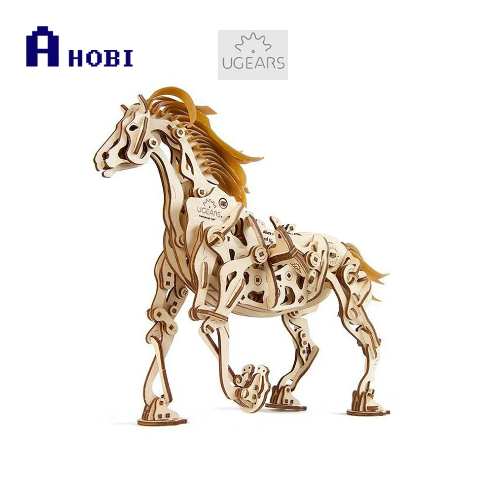 UGears Mechanical Horse Wooden 3D Puzzle DIY Model Kit - Image 3