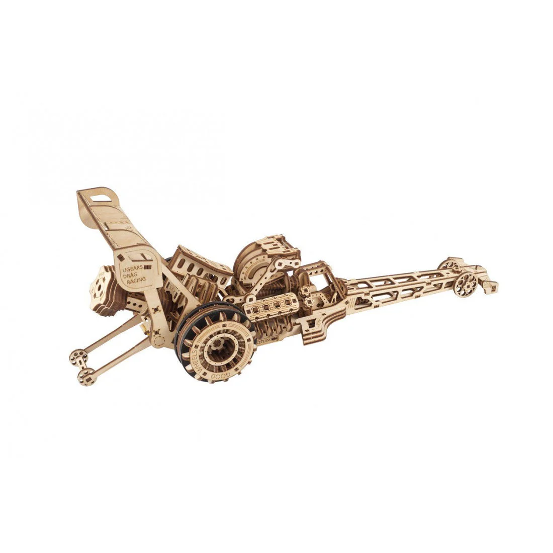 UGears Top Fuel Dragster Model Kit Wooden 3D Puzzle Assembly - Image 4