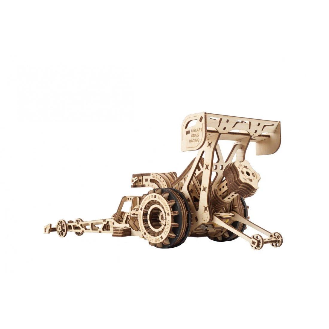 UGears Top Fuel Dragster Model Kit Wooden 3D Puzzle Assembly - Image 6
