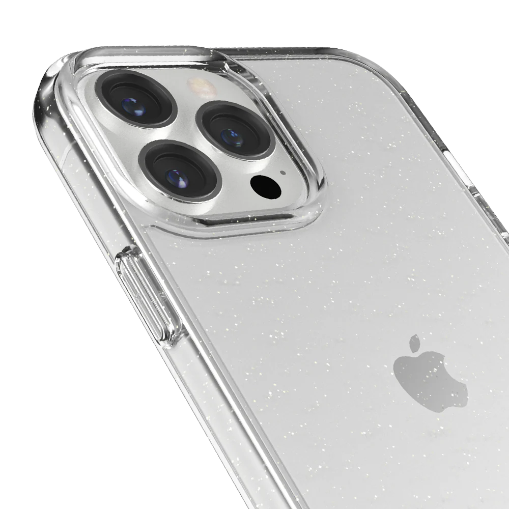 Ugly Rubber iPhone 13 Pro Max Vogue Glitter Infused Armor Case (Clear) - Image 3