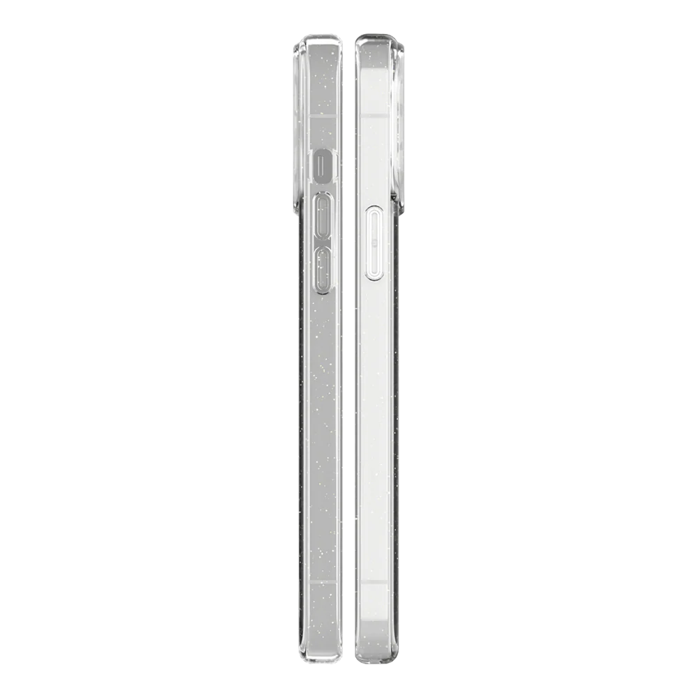 Ugly Rubber iPhone 13 Pro Vogue Glitter Infused Armor Case (Clear) - Image 5