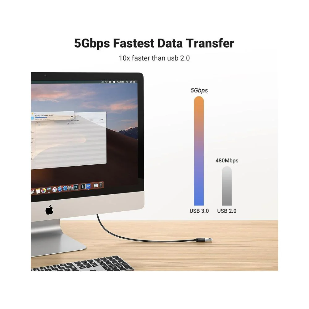 UGREEN 1M USB 3.0 Extender Cable - 5Gbps - Image 2