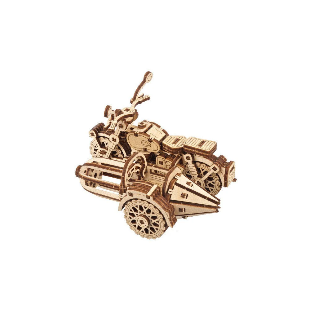 Ukraine Made Ugears Hagrid's Flying Motorbike With Sidecar Wooden Model Kit - Image 4