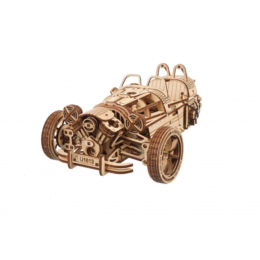 Ukraine Made Ugears Three Wheeler UGR-S Wooden Mechanical 3D Puzzle Model Kit - Image 5