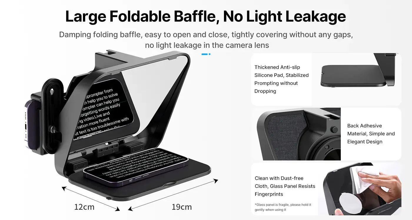 Ulanzi RT02 Universal Teleprompter for Tablets and Smartphones - Image 6