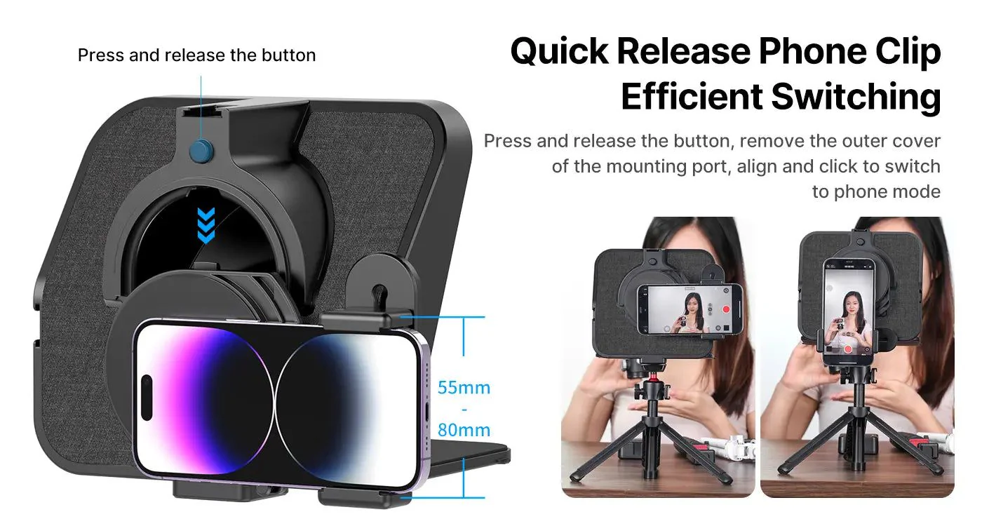 Ulanzi RT02 Universal Teleprompter for Tablets and Smartphones - Image 8