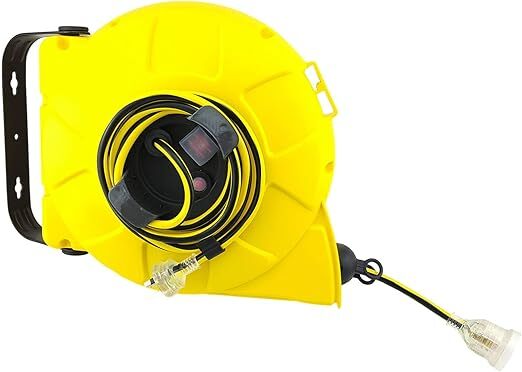 Ultracharge 15m Auto-Retractable/Mountable Extension Reel Lead 10A (Yellow) - Image 2