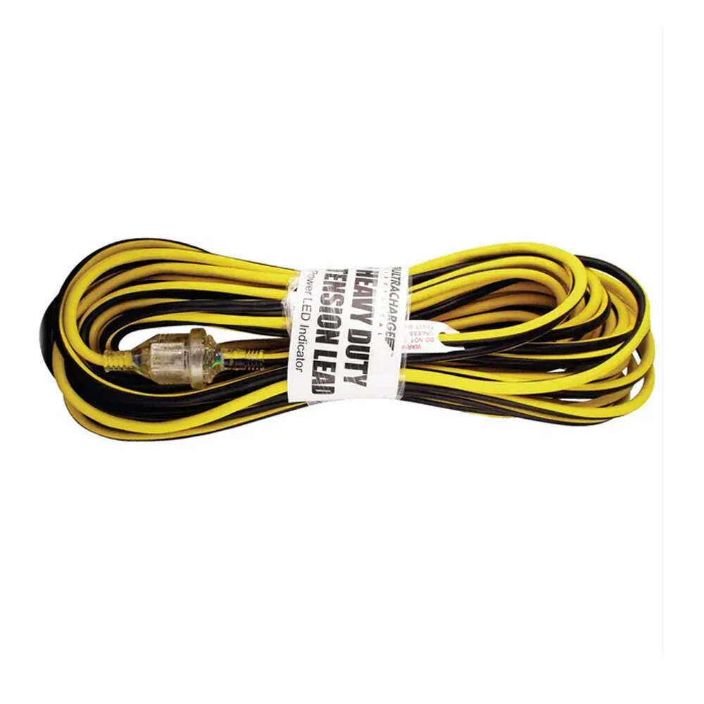 Ultracharge 25m Heavy Duty Extension Lead 10A 2400W (Yellow) - Image 2