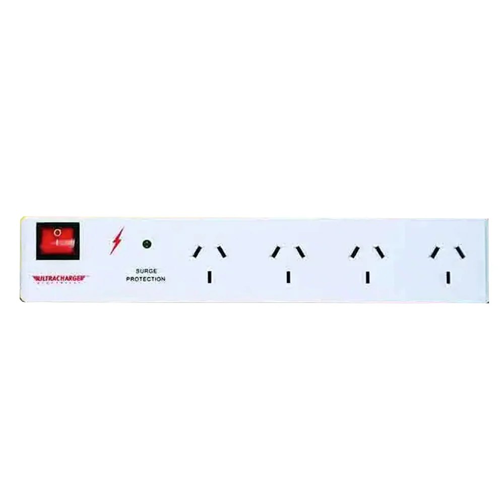 Ultracharge 6-Socket Power Strip Board with Surge Protection 1m Cord (White) - Image 3