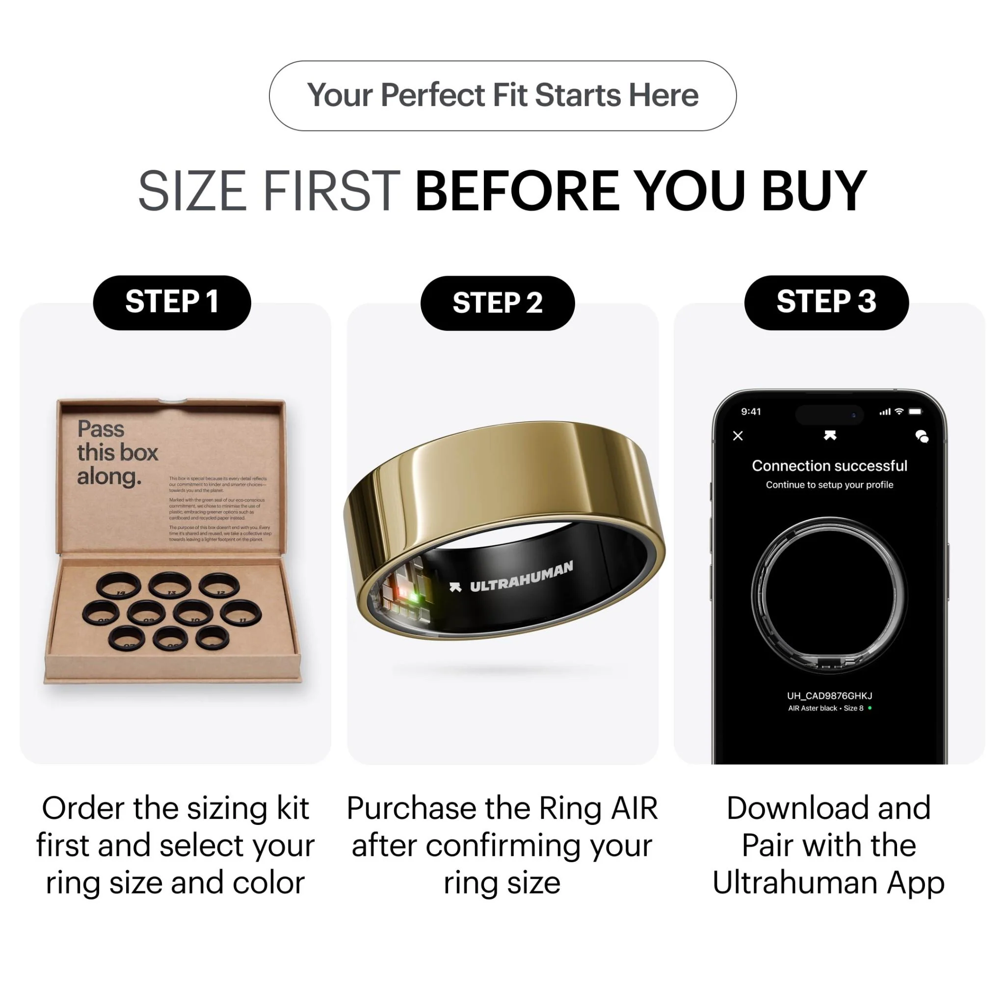 Ultrahuman Ring Air [Size 12] (Bionic Gold) - Image 2