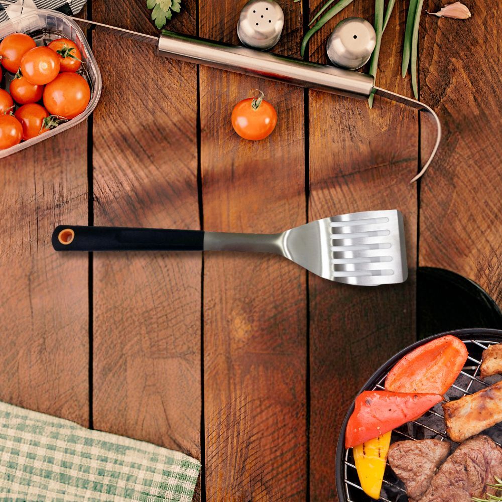 Urban Kitchen 42cm SS BBQ Spatula with Plastic Handle (Black/Chrome) - Image 3