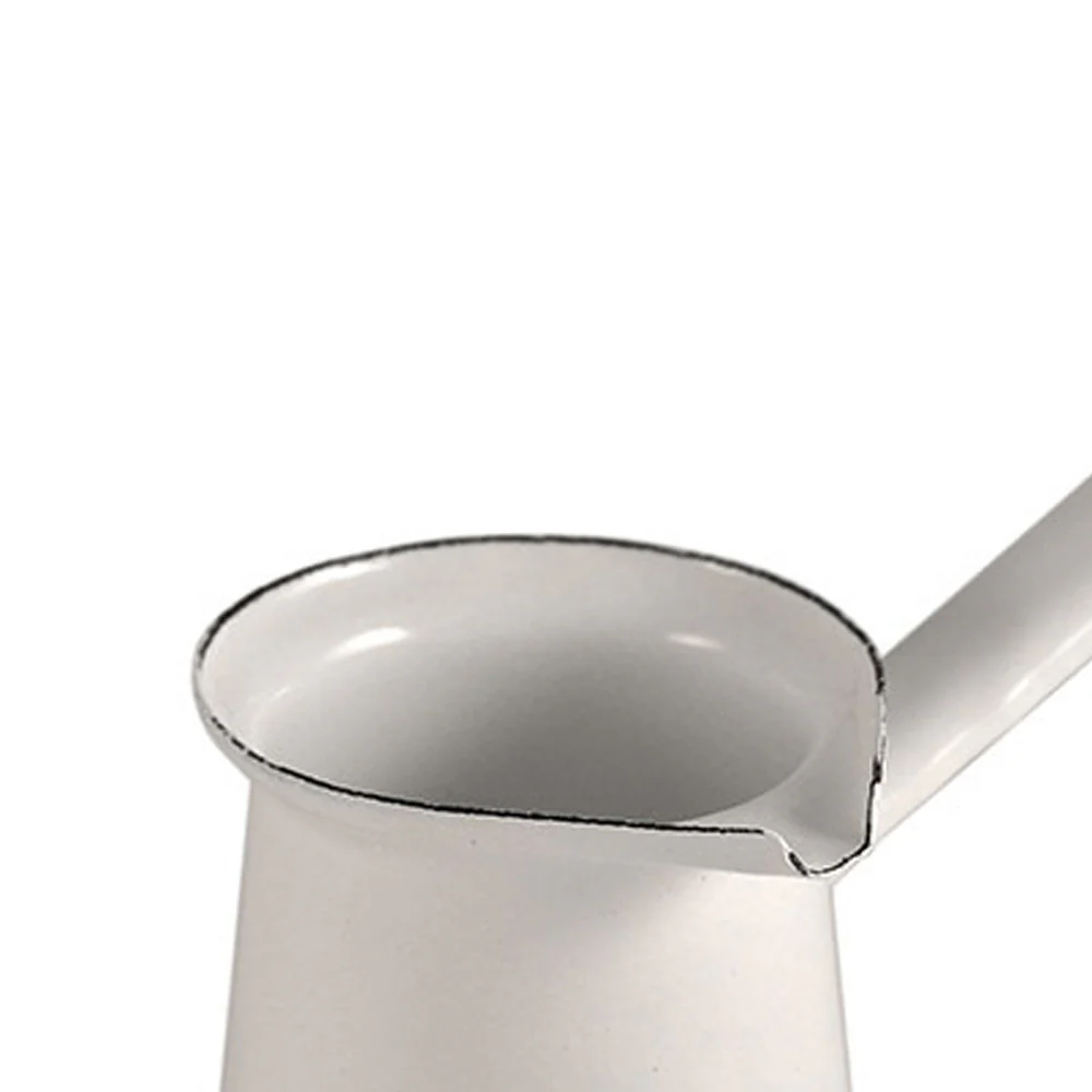 Urban Style 125ml Enamelware Turkish 3 Coffee Pot (White) - Image 2