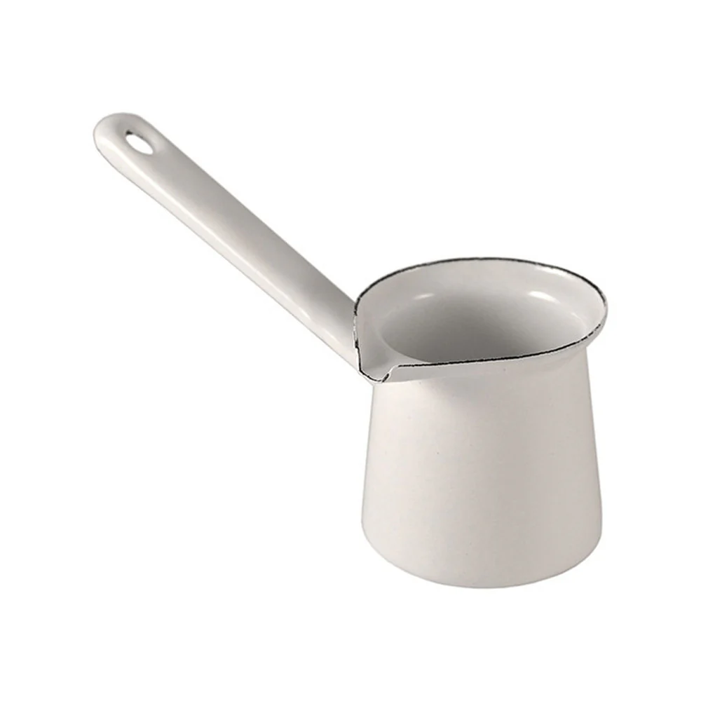 Urban Style 125ml Enamelware Turkish 3 Coffee Pot (White) - Image 3