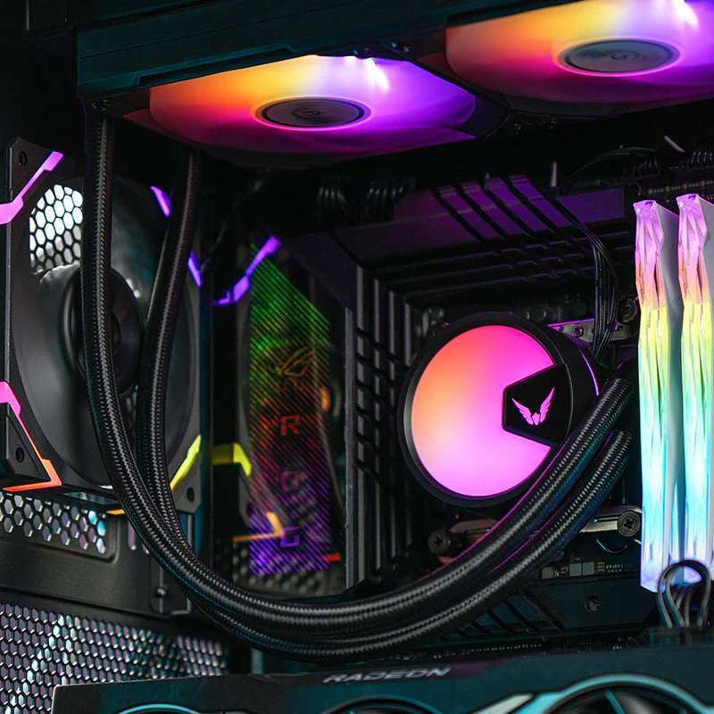 Valkyrie A240 CPU Water Cooler 240mm AIO Liquid Cooling 2x ARGB Fans (Black) - Image 2