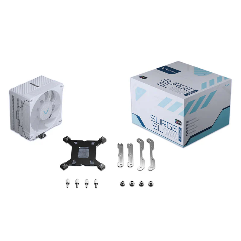 Valkyrie Surge SL125 CPU Cooling PWN ARGB CPU Cooler (White) - Image 8