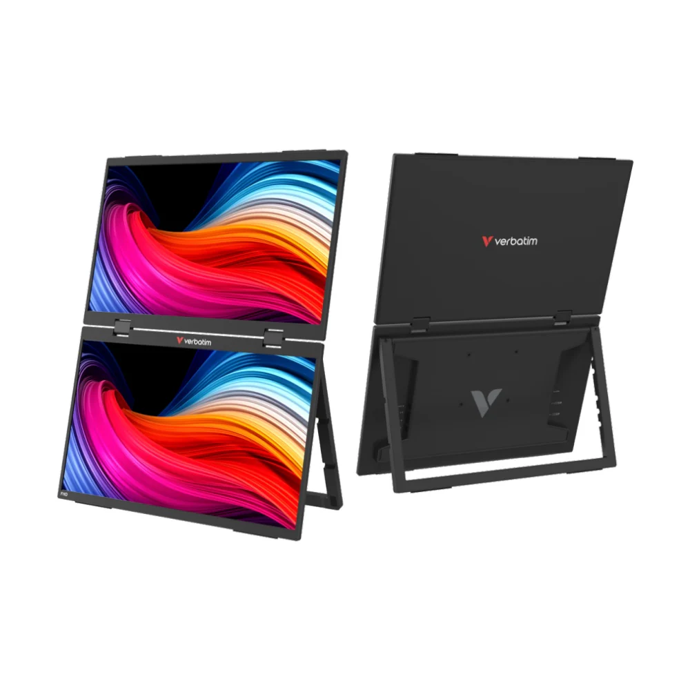 Verbatim Portable Dual Monitors HD 1080p Essentials Laptop 15.6" Screen Black - Image 3