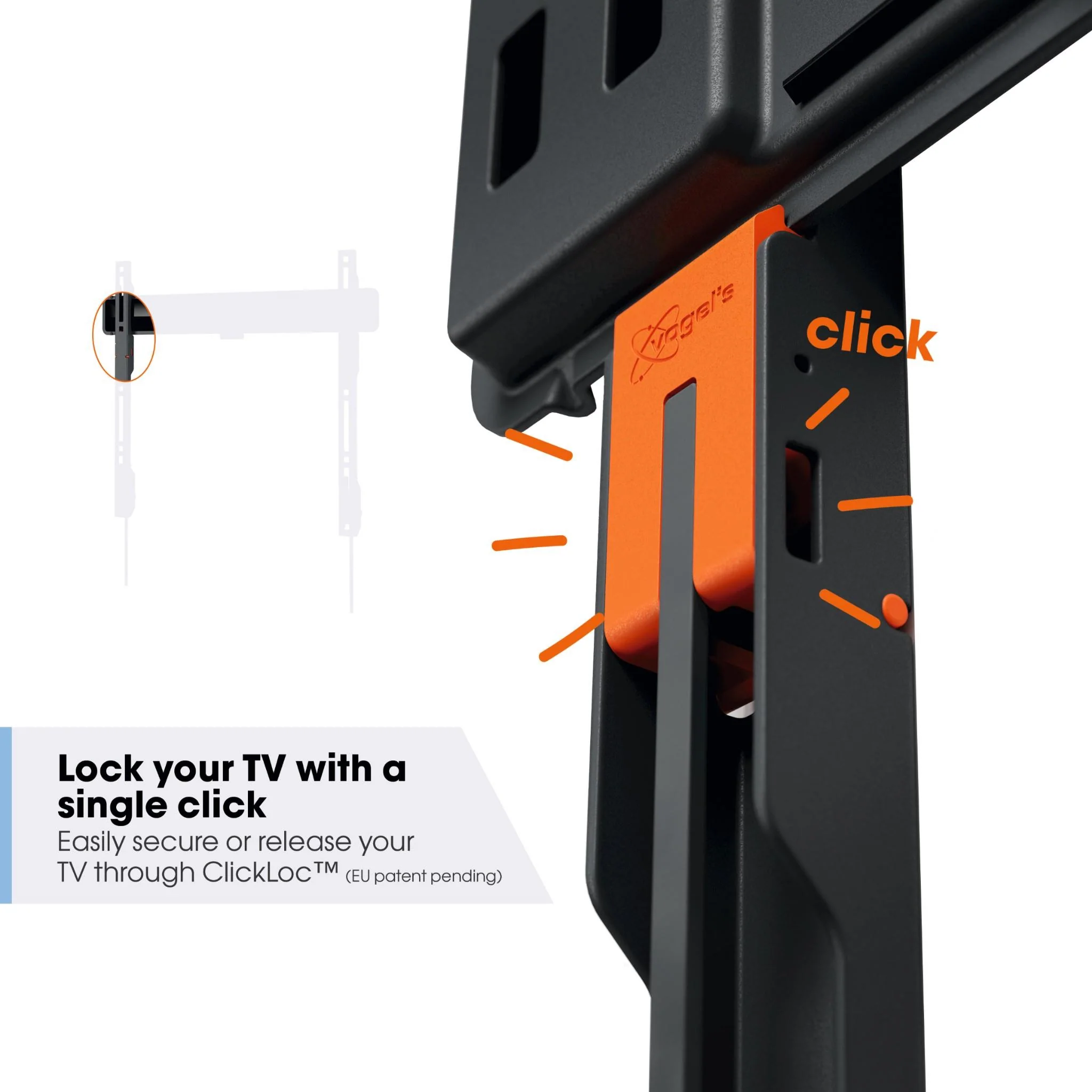 Vogel's Comfort Fixed 19-50" TV Wall Mount (Black) - Image 2