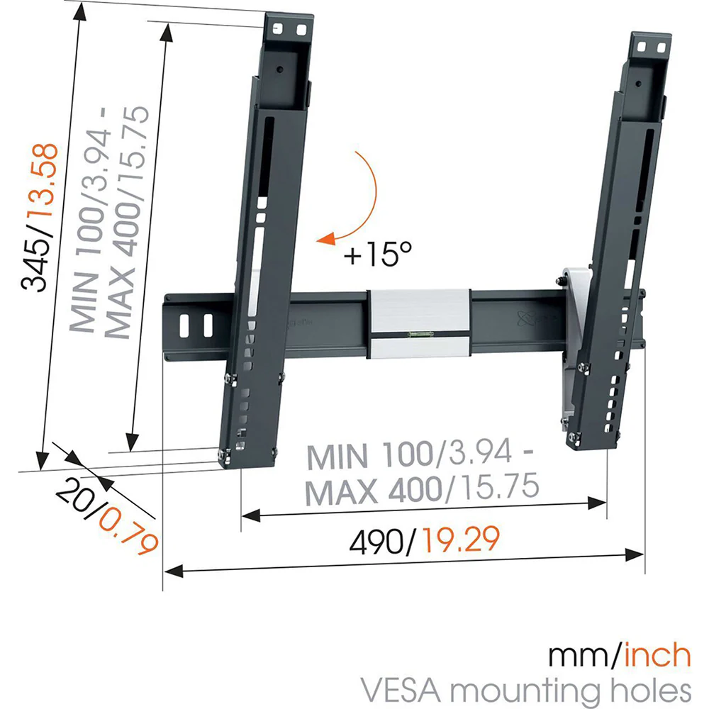 Vogel's THIN415 Tiltable Wall Bracket Mount For 26-55" LED TV (Black) - Image 2