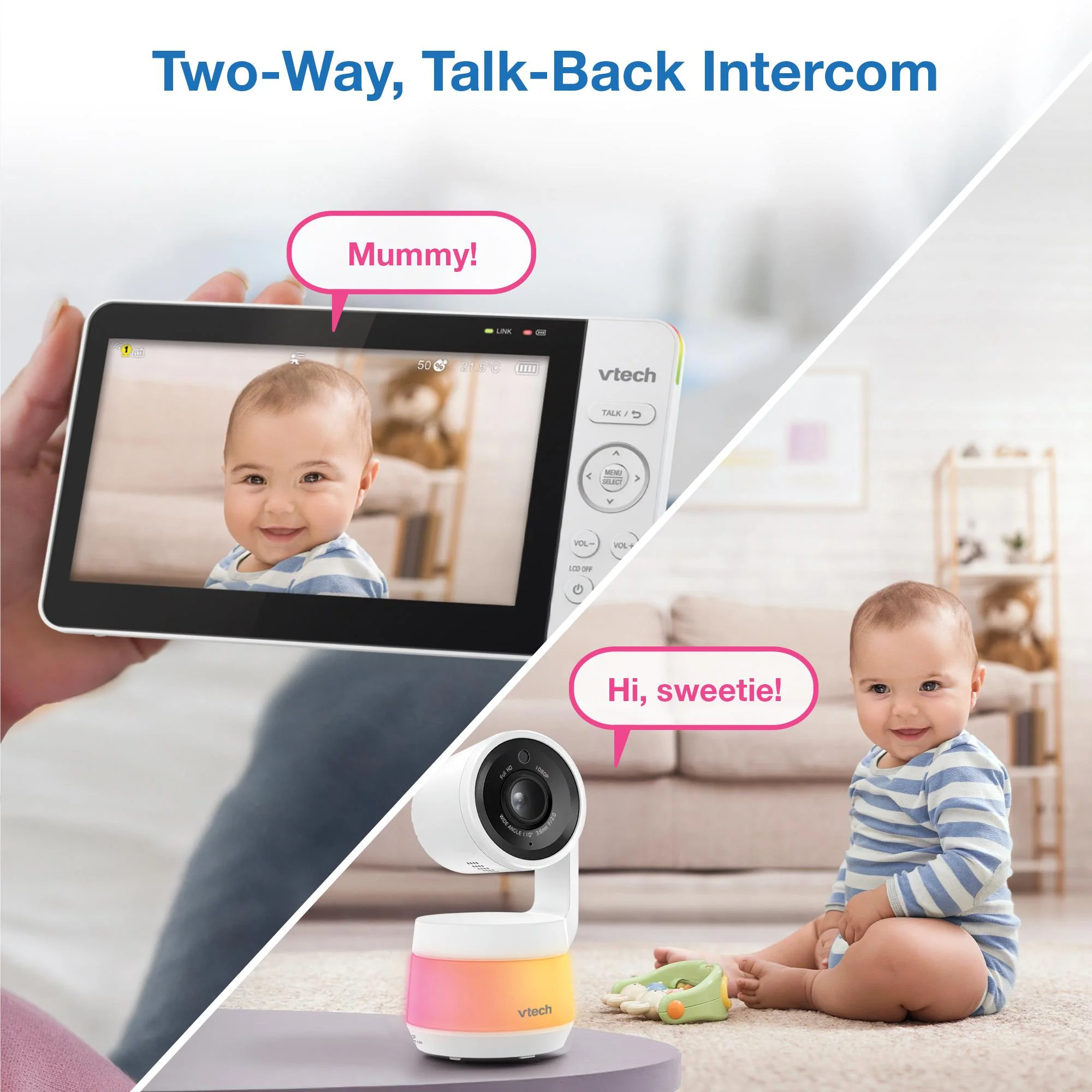 VTech RM7667HQ 7” Smart Pan & Tilt Video Monitor with Remote Access - Image 10