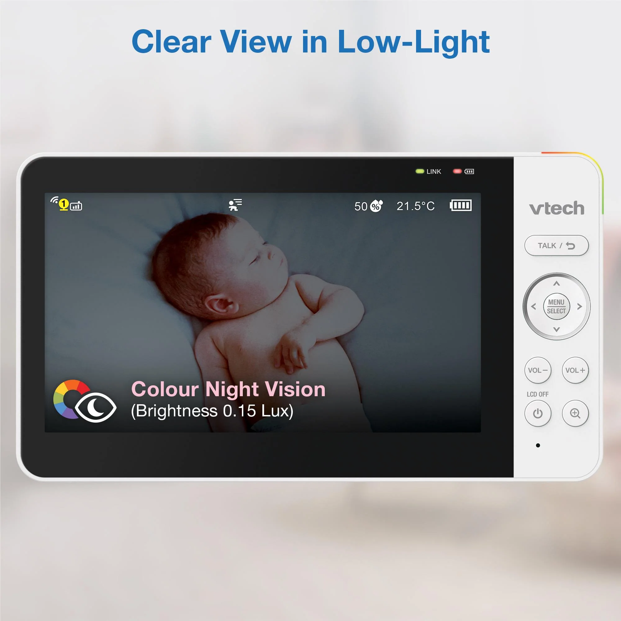 VTech RM7667HQ 7” Smart Pan & Tilt Video Monitor with Remote Access - Image 6