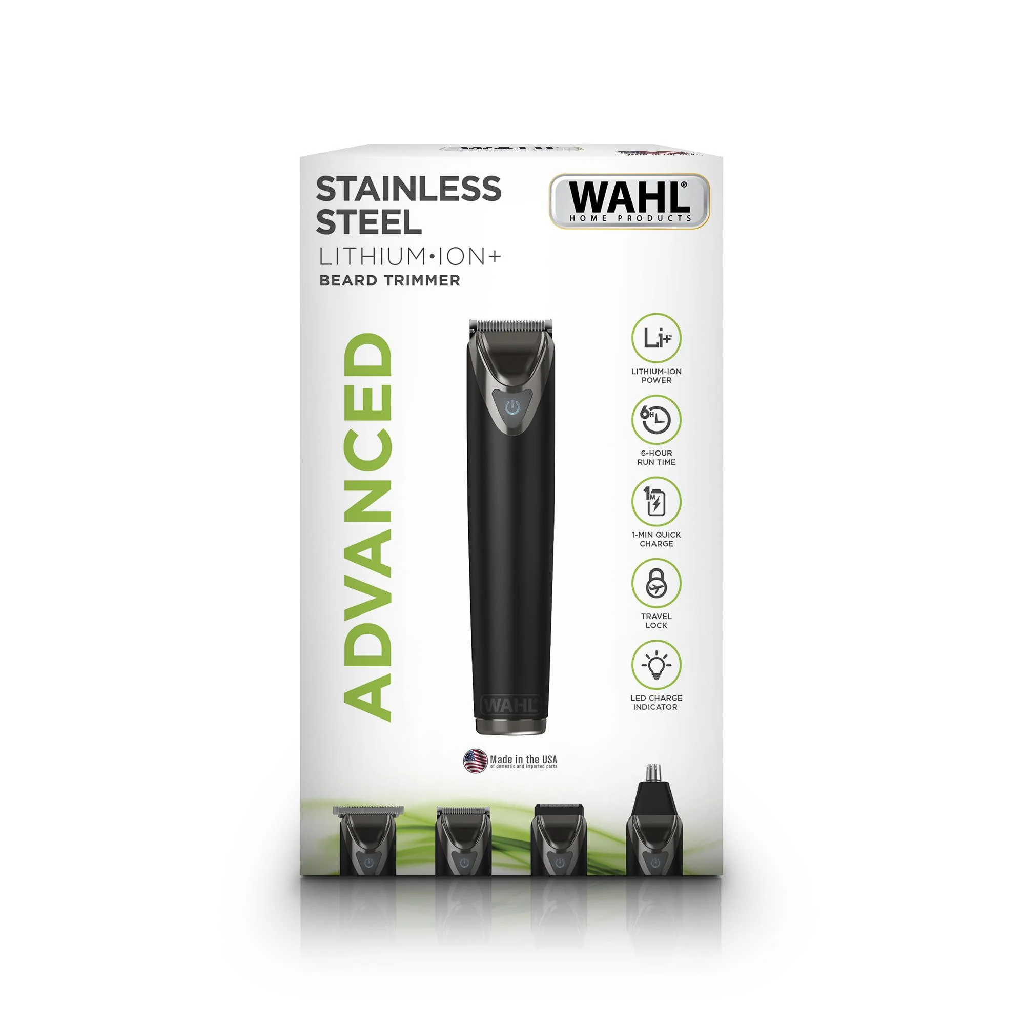 Wahl Advanced Stainless Steel Li Ion Trimmer (Black) - Image 2