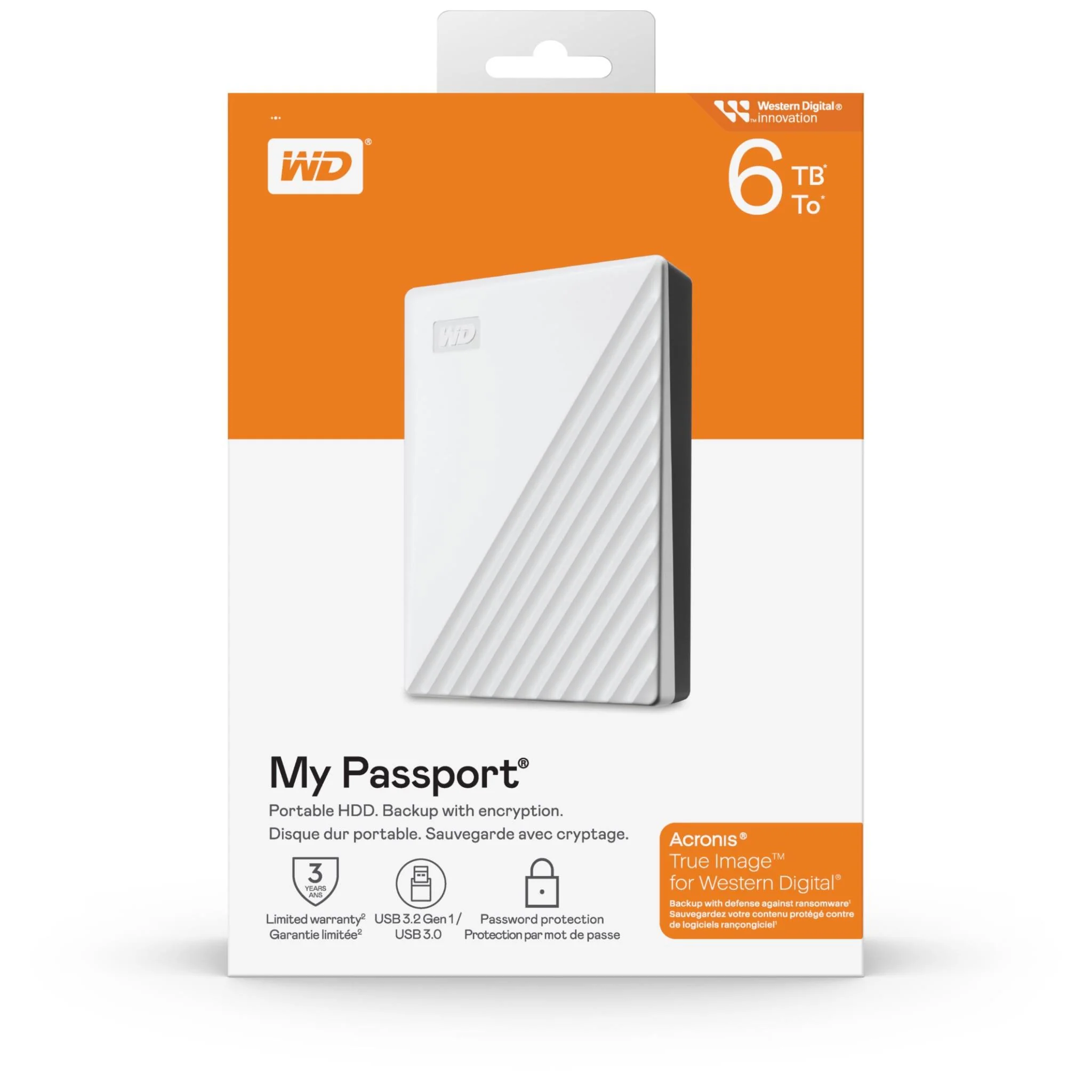 WD My Passport® 6TB Portable HDD Storage (White) - Image 6