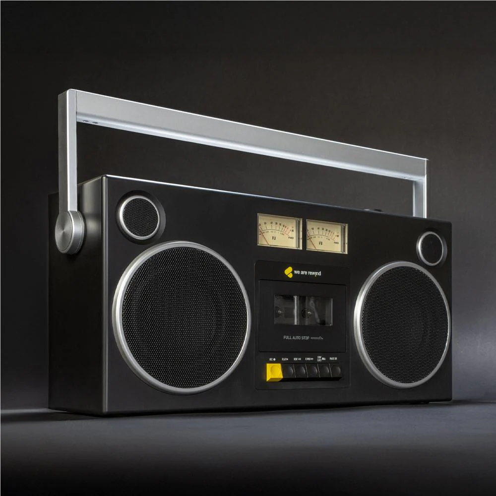 We Are Rewind Getto Blaster Cassette Player & Recorder (Curtis Black) - Image 3
