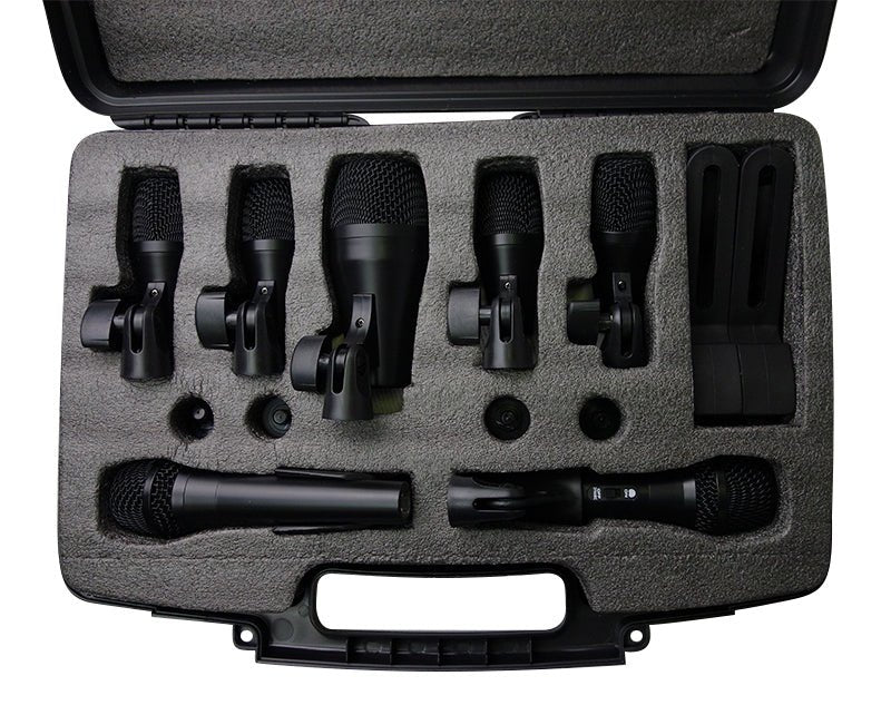 Weconics 7 Piece Drum Microphone Kit Bass Snare Tom Overhead Mics - Image 2