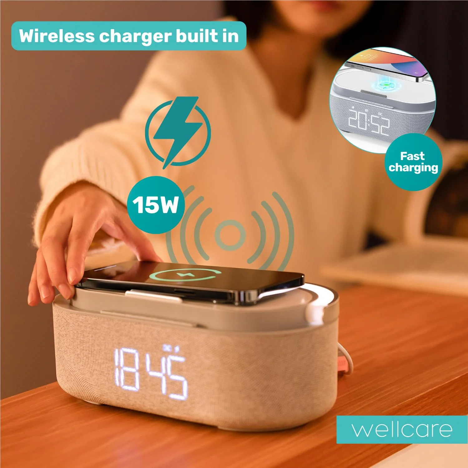 Wellcare 6-in-1 Multifunctional Wireless Speaker & LED Lamp - Image 7