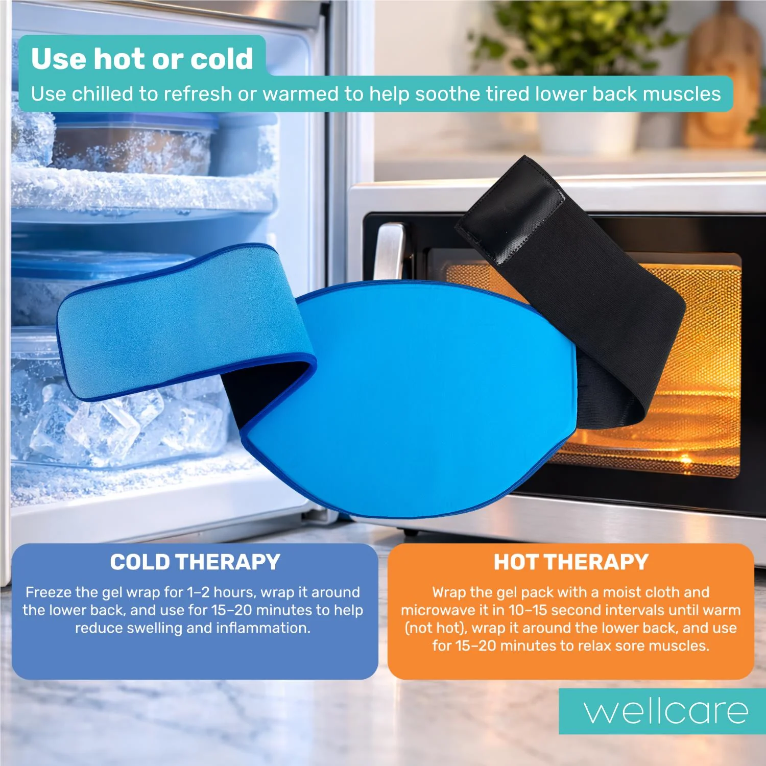 Wellcare Hot & Cold Gel Back Wrap - Image 6