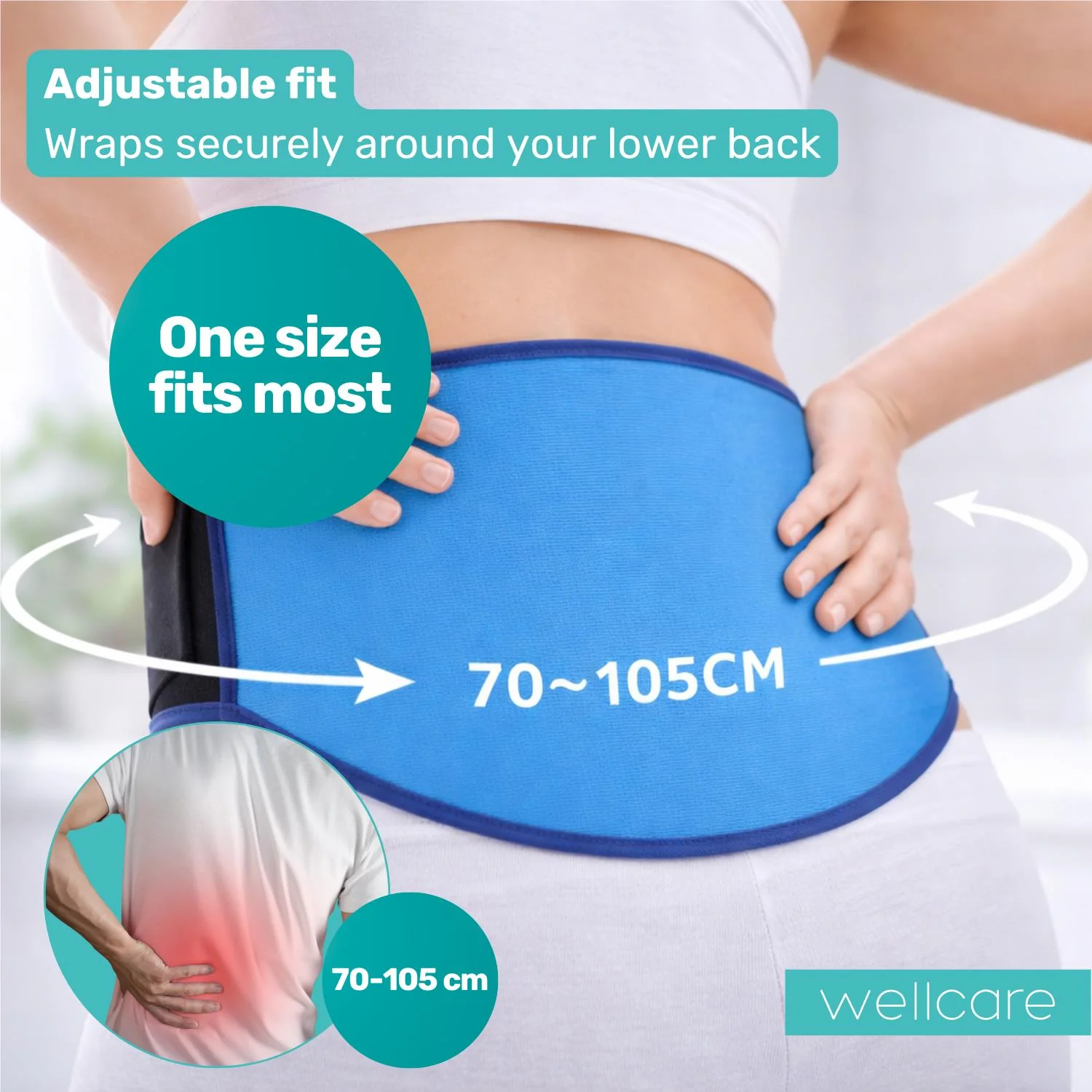 Wellcare Hot & Cold Gel Back Wrap - Image 7