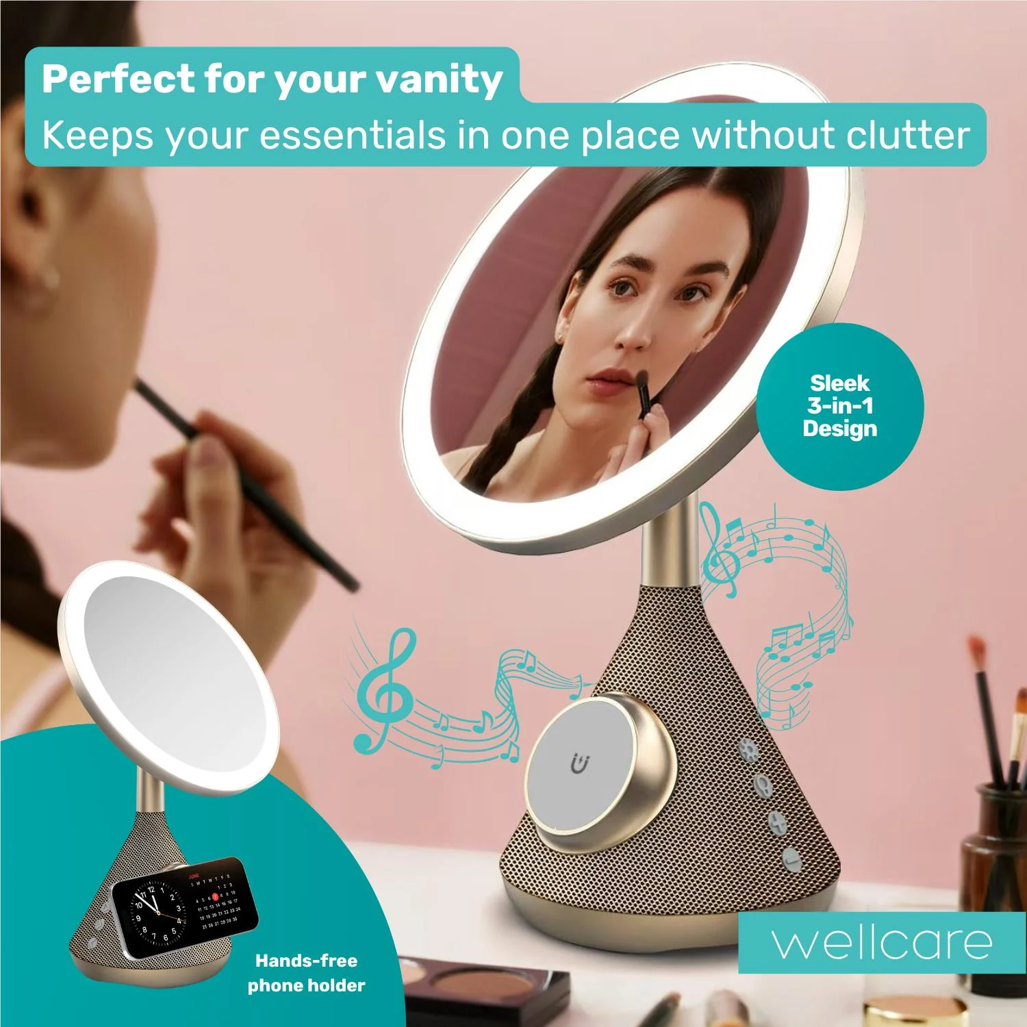 Wellcare LED Mirror Speaker - Image 6