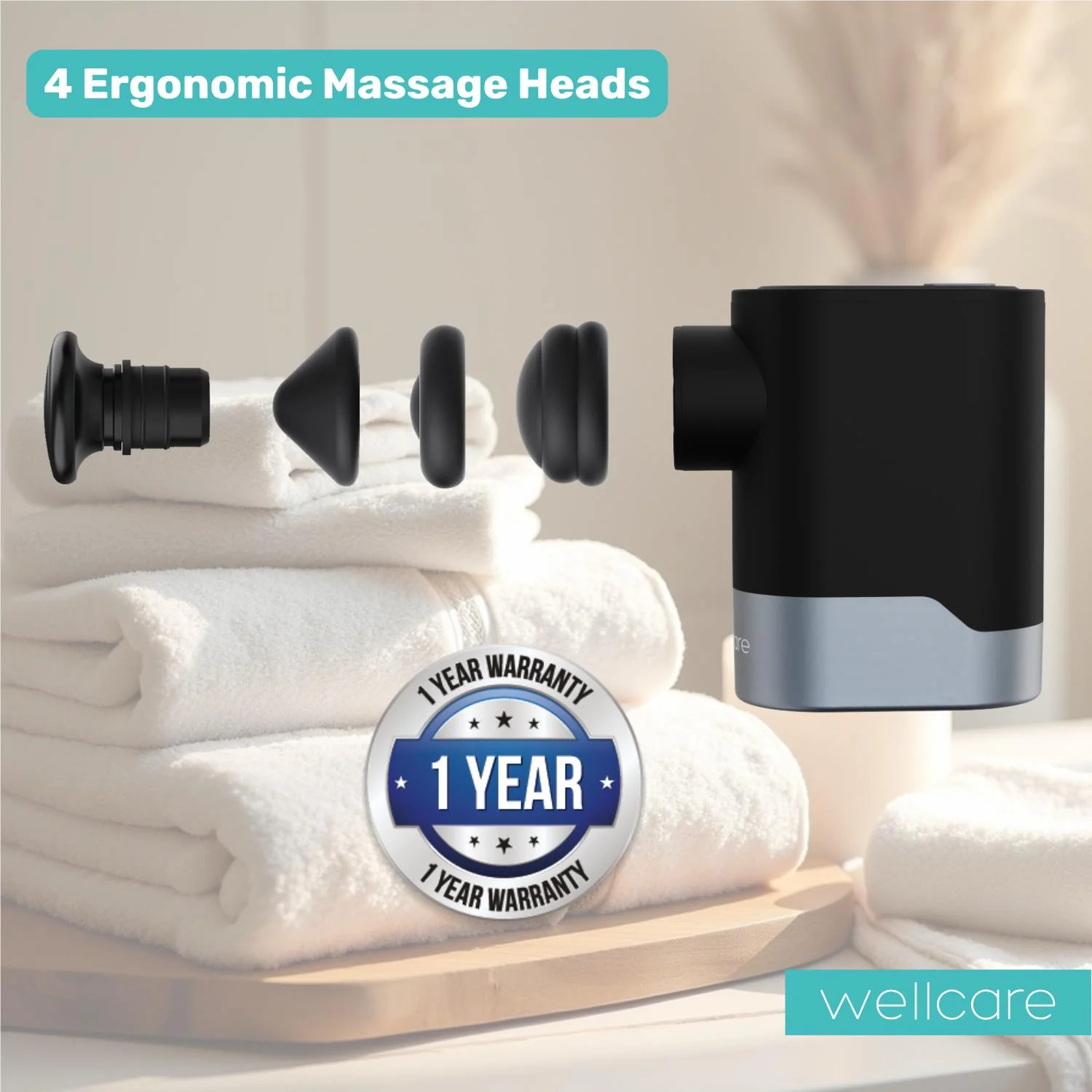 Wellcare Mini Massage Gun (Black) - Image 6