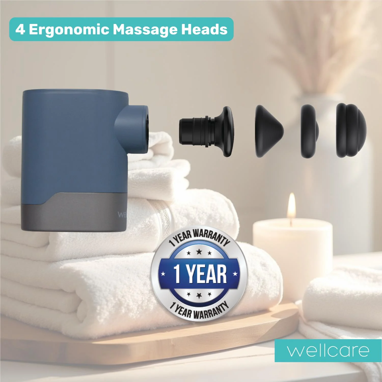 Wellcare Mini Massage Gun (Blue) - Image 5