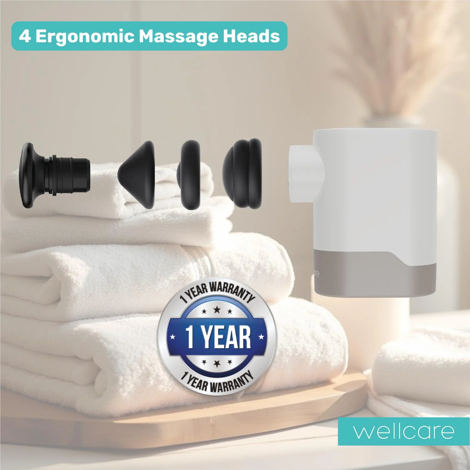 Wellcare Mini Massage Gun (White) - Image 5