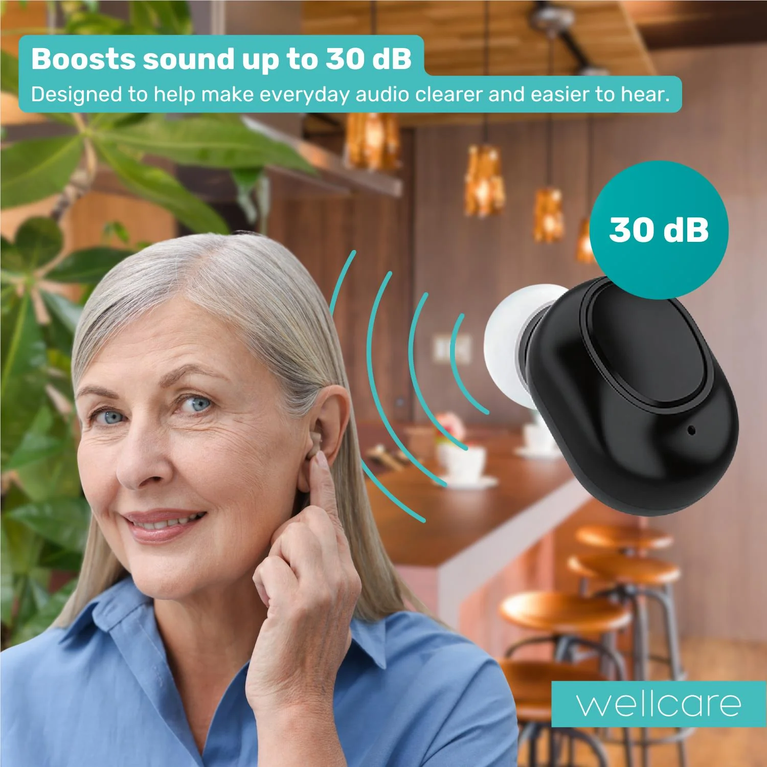 Wellcare TWS Sound Amplified Earbuds (White) - Image 5