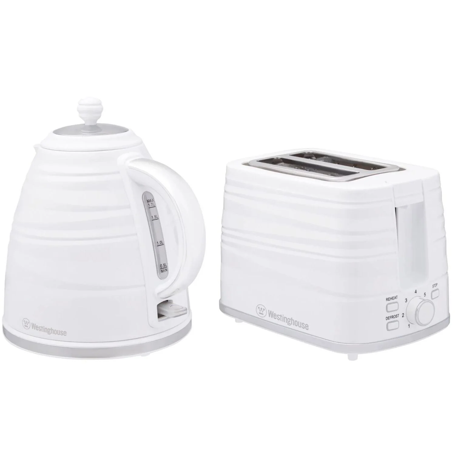 Westinghouse Kettle and Toaster Set 1.7L (White) - Image 3