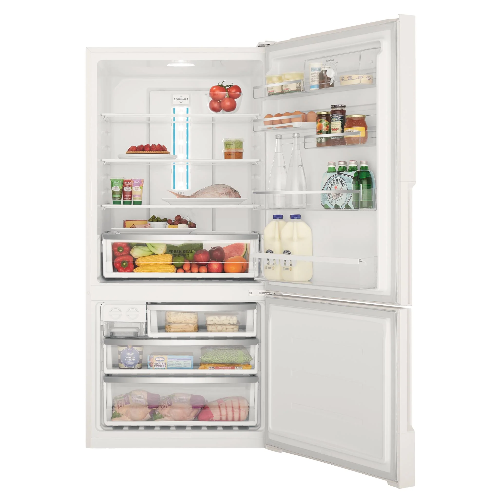 Westinghouse WBE5300WC-R 496L Bottom Mount Fridge (White) [Right] - Image 2